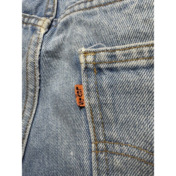 VTG Orange Tab Mens Levis Made In USA ( W34 / L34) Light Wash - Picture 3 of 10